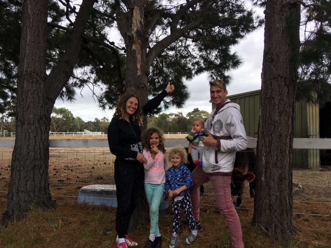 first family at our mornington peninsula farm stay