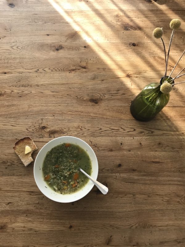 Fennel and freekeh soup